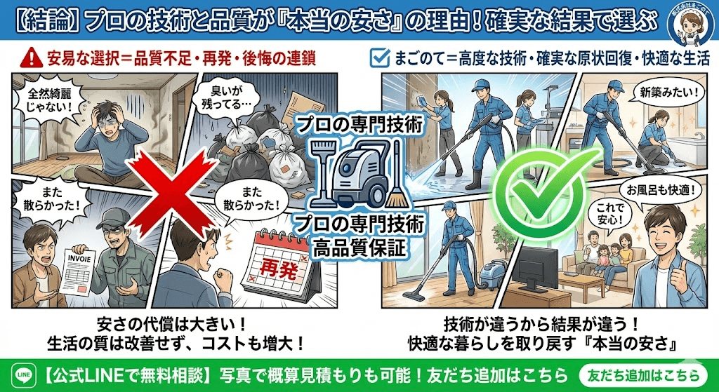 ゴミ屋敷や汚部屋のLINEお手軽見積もりはこちら