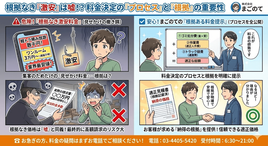 片付け料金の根拠が大事