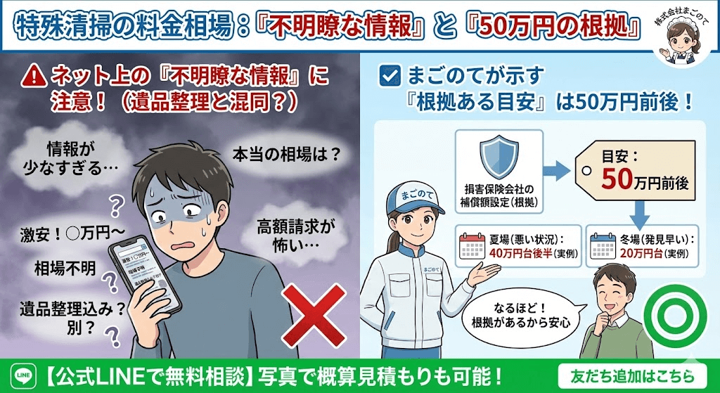 正直な特殊清掃料金のまごのて