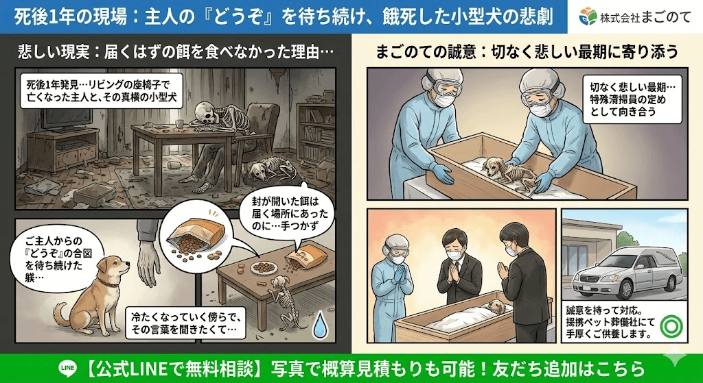 言いつけを守って亡くなった犬