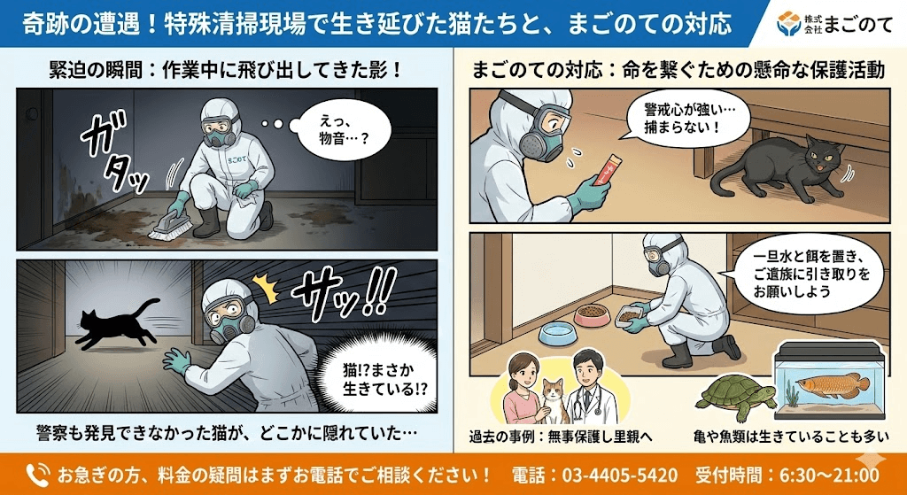 孤独死現場で生き延びた猫