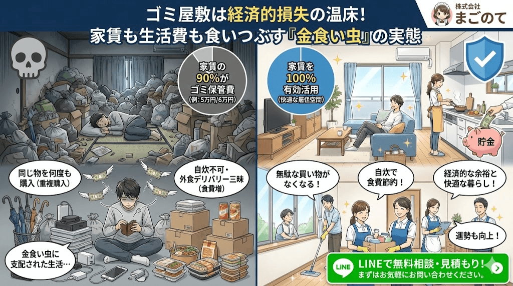 ゴミ屋敷は金食い虫!支配されるな