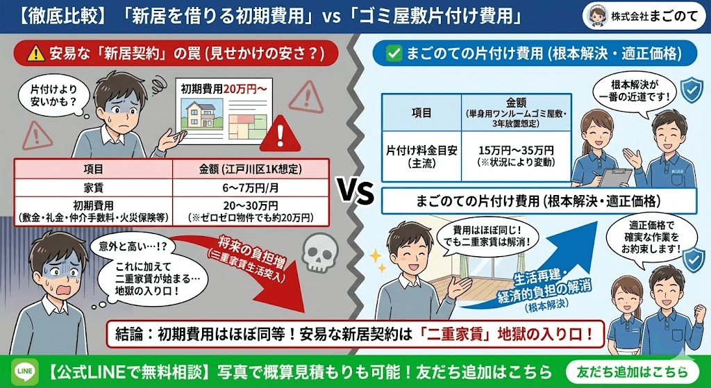 ゴミ屋敷の二重家賃