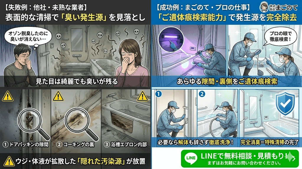 におい発生源の除去が最重要