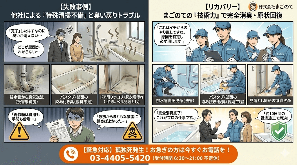 特殊清掃は想像力と感性でにおい発生源を発見する仕事