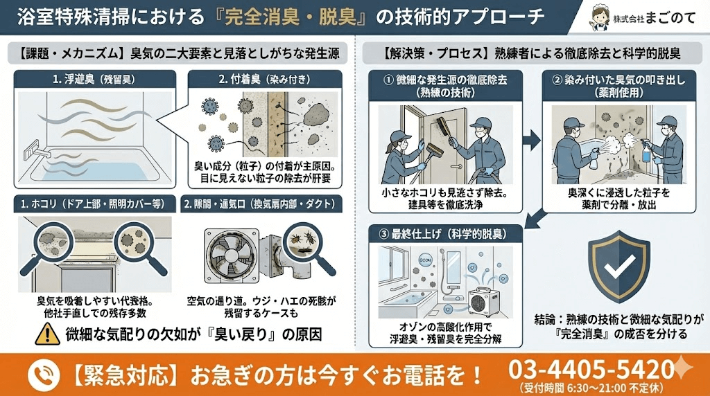 特殊清掃はどんな小さな汚れも見つけ出し洗浄する