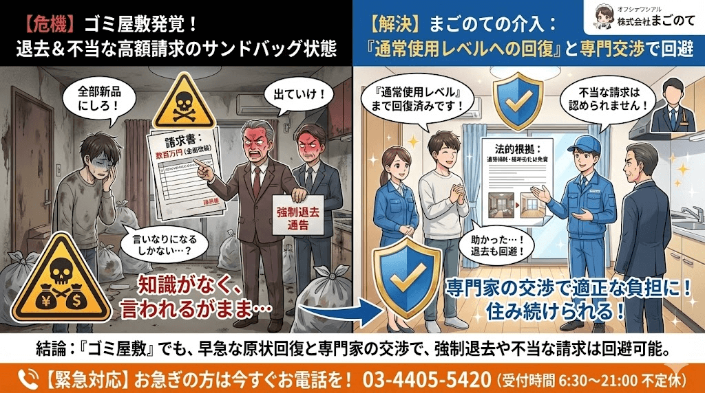 ゴミ屋敷がバレたら早急に片付ける