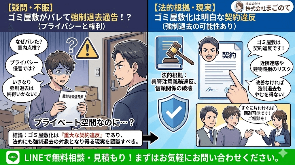 ゴミ屋敷で強制退去はあり得る