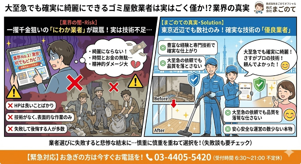 東京のゴミ屋敷片付けならまごのて