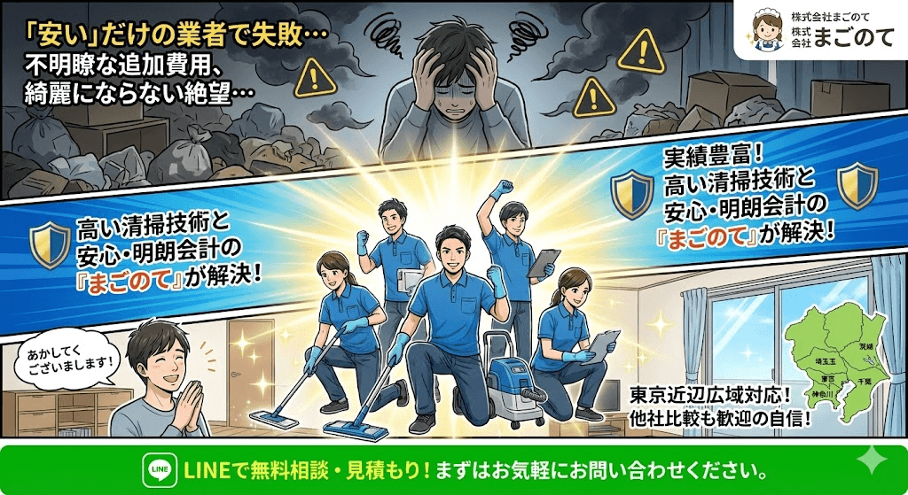 ゴミ屋敷や汚部屋のLINEお手軽見積もりはこちら