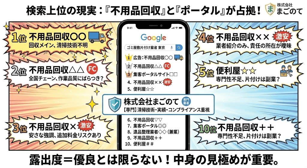 東京のゴミ屋敷を片付けるという業者はどこが優良？