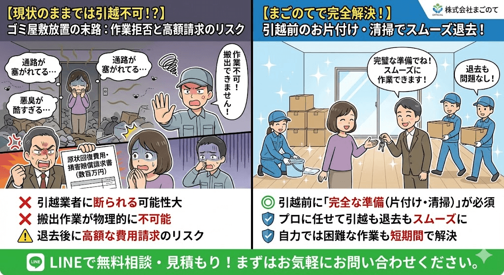 ゴミ屋敷からの引越準備