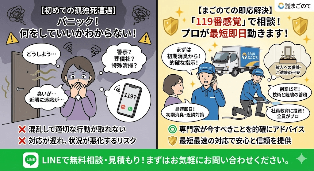 東京近辺で問題解決が一番早い特殊清掃業者