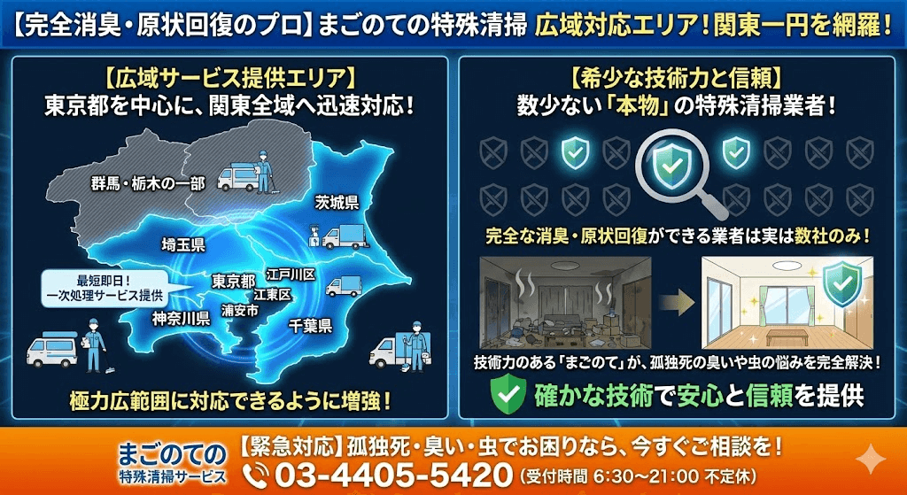 特殊清掃や原状回復はすぐにご相談ください
