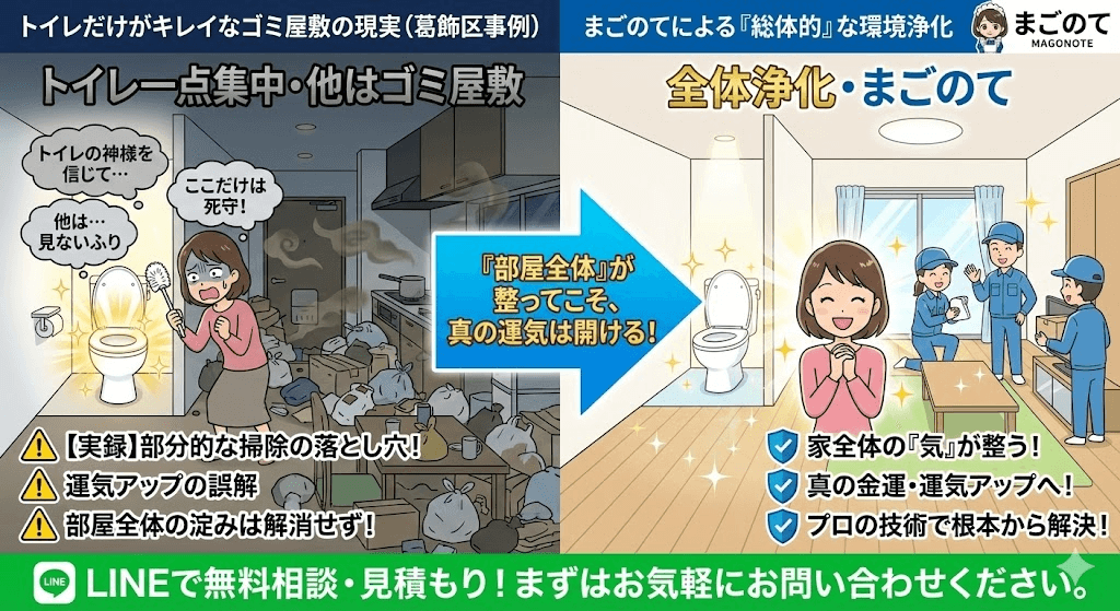 トイレだけが綺麗だったゴミ屋敷