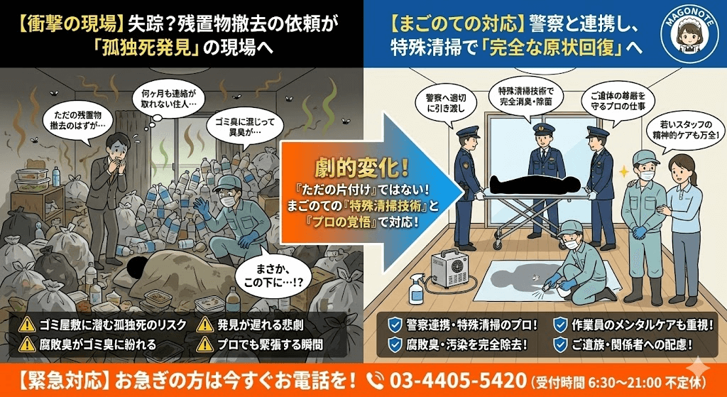 ゴミ屋敷化した部屋で孤独死は多い