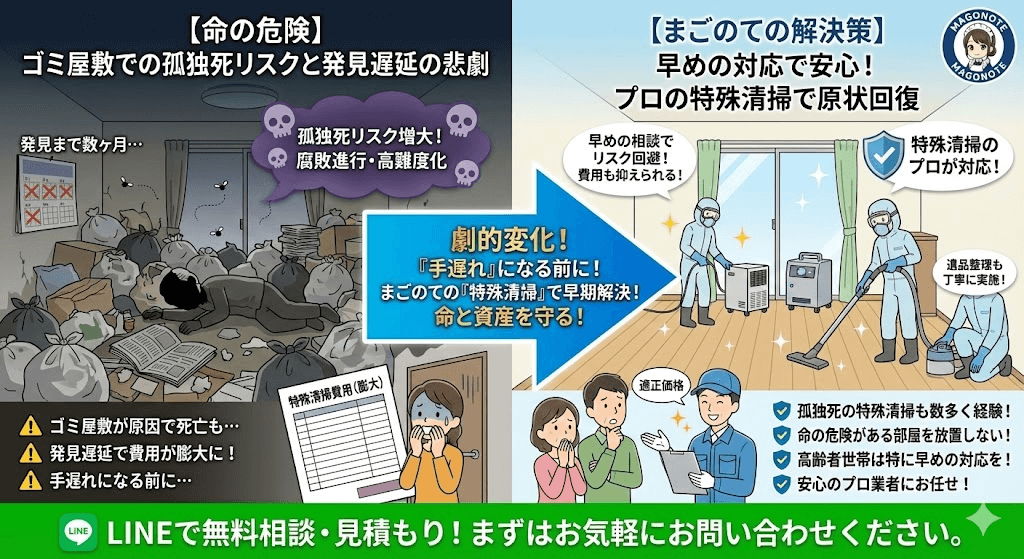 命の危険がある部屋はすぐに片付ける