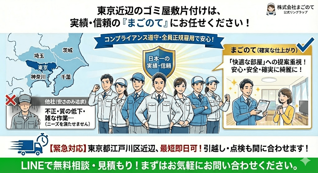 ゴミ屋敷のお片付けならまごのて