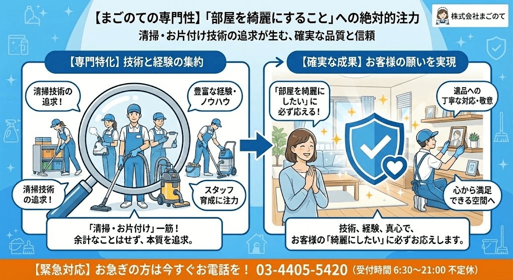 遺品整理技術が高いまごのて