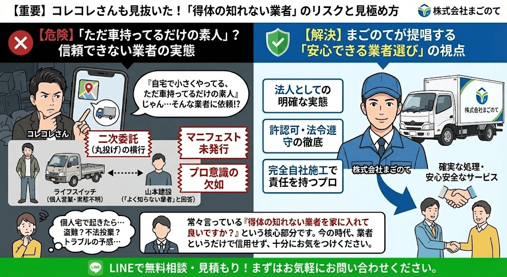 ライフスイッチというゴミ回収屋。埼玉の飯能市