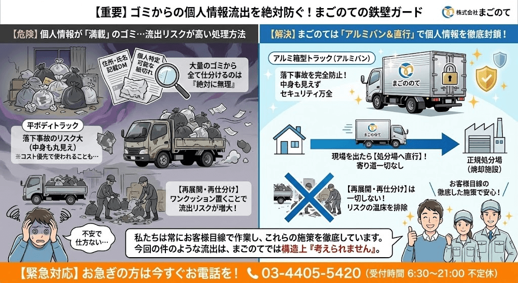 ゴミを積んだら処分場に直行