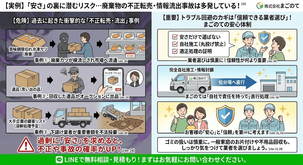 不用品回収業者が引き起こした事件事故