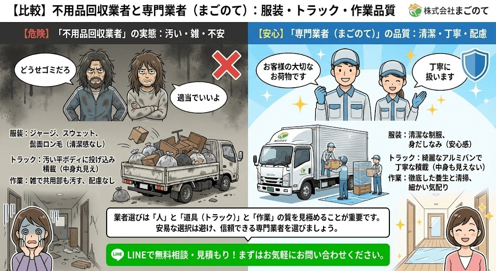 不用品回収屋は車も汚い