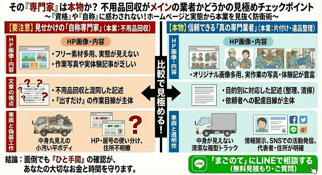 屋号を頻繁に変える不用品回収業者