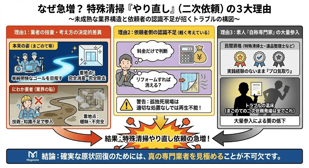 技術のない特殊清掃業者が生まれた理由