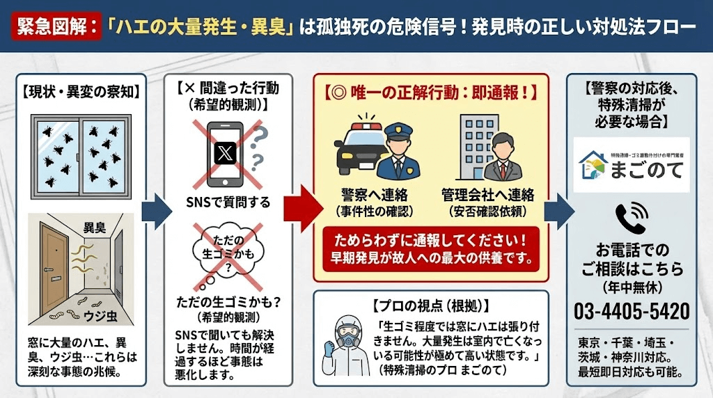 「窓の大量のハエ」エックスの投稿から
