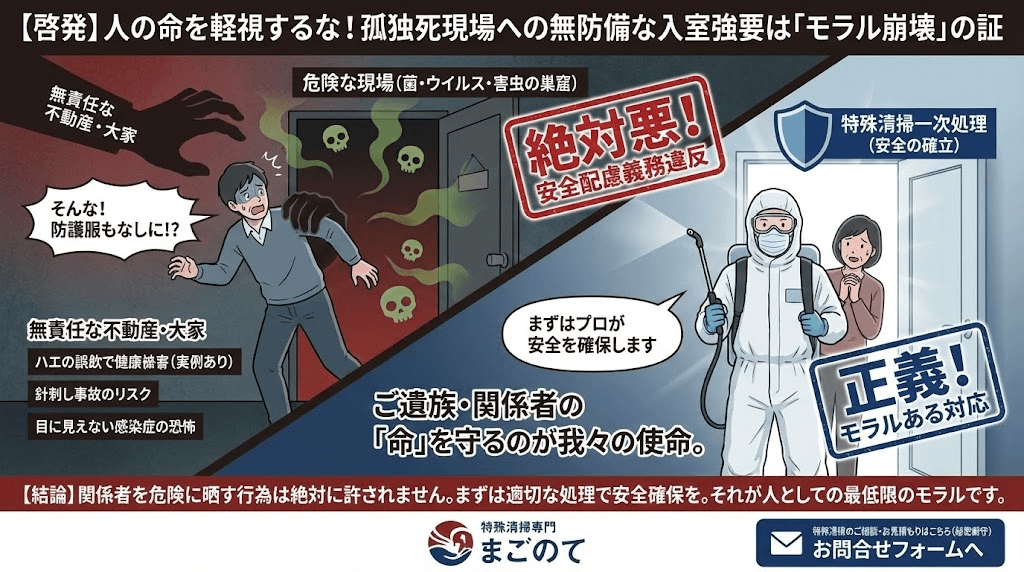 特殊清掃とは危険回避の役割もある