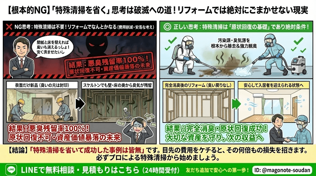 孤独死などが起きた事故物件再生事例