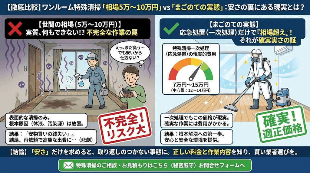 特殊清掃費5万円で出来る範囲