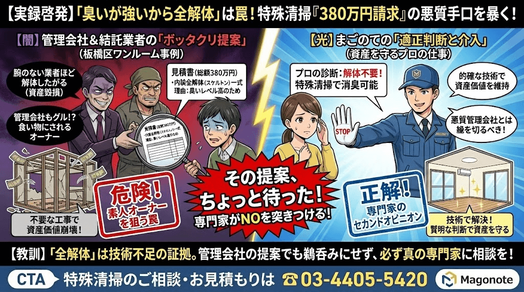 スケルトンにしたがる特殊清掃業者