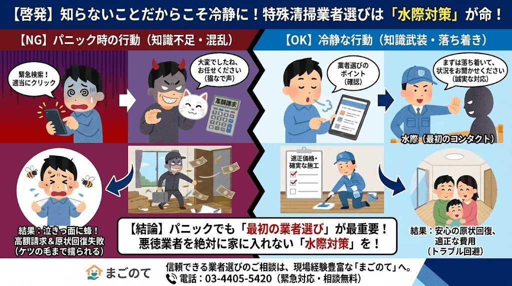 孤独死の特殊清掃は業者選びですべてが決まる