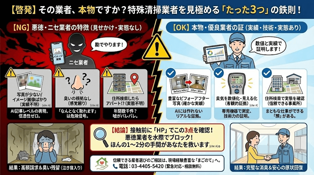 特殊清掃や遺品整理業者の最適な選び方