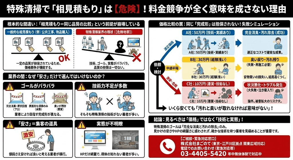 嘘つき特殊清掃業者の独断場