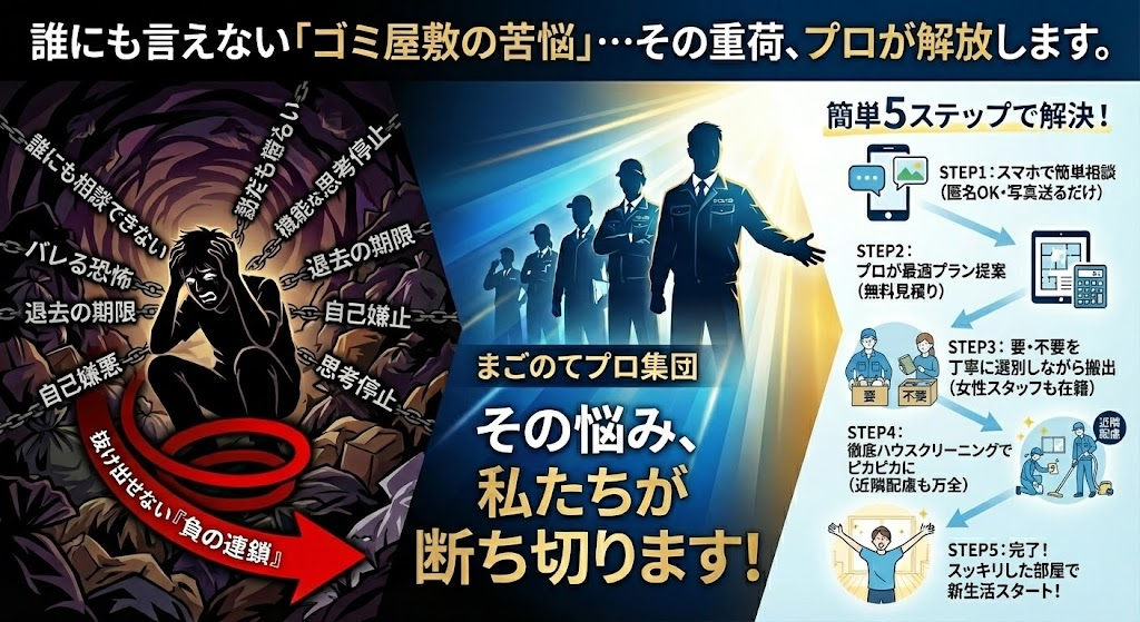 まごのてのゴミ屋敷費用は安くて最高の仕上がりを実現します