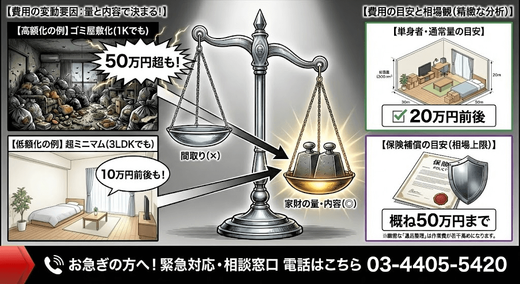 ご遺品整理/家財撤去費用について
