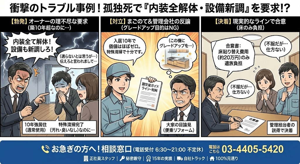 焼け太り？孤独死部屋フルリフォーム