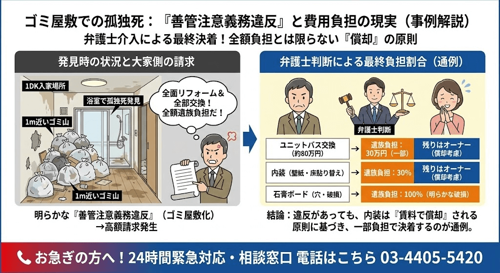 ゴミ屋敷は善管注意義務違反