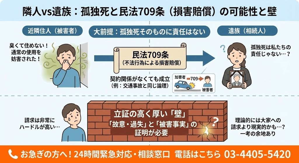 故人の相続人に対する損害賠償請求(民法709条)