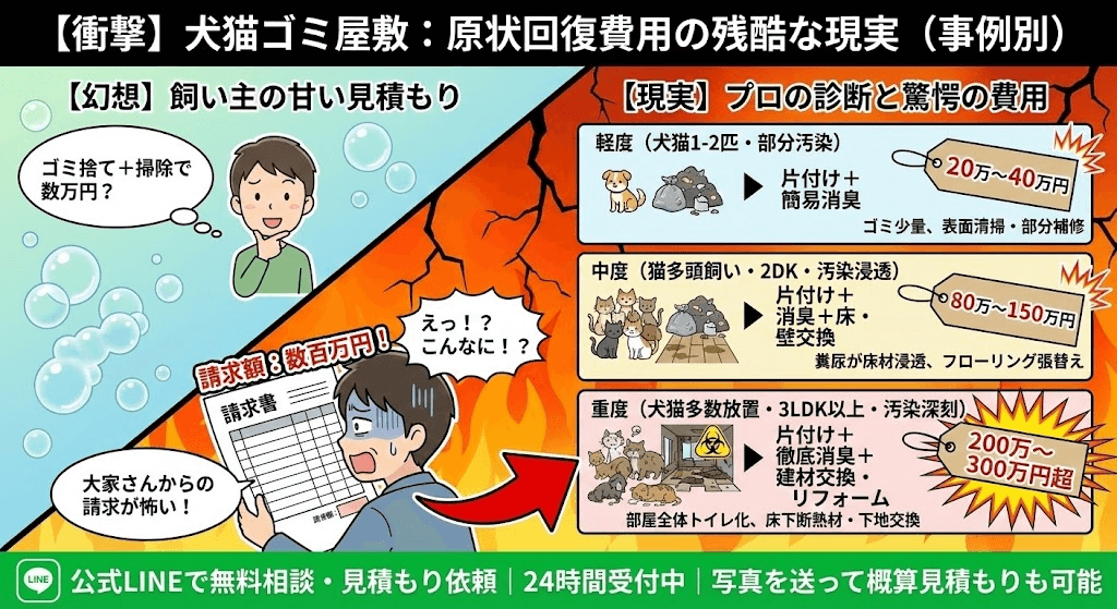 一貫した原状回復が可能です