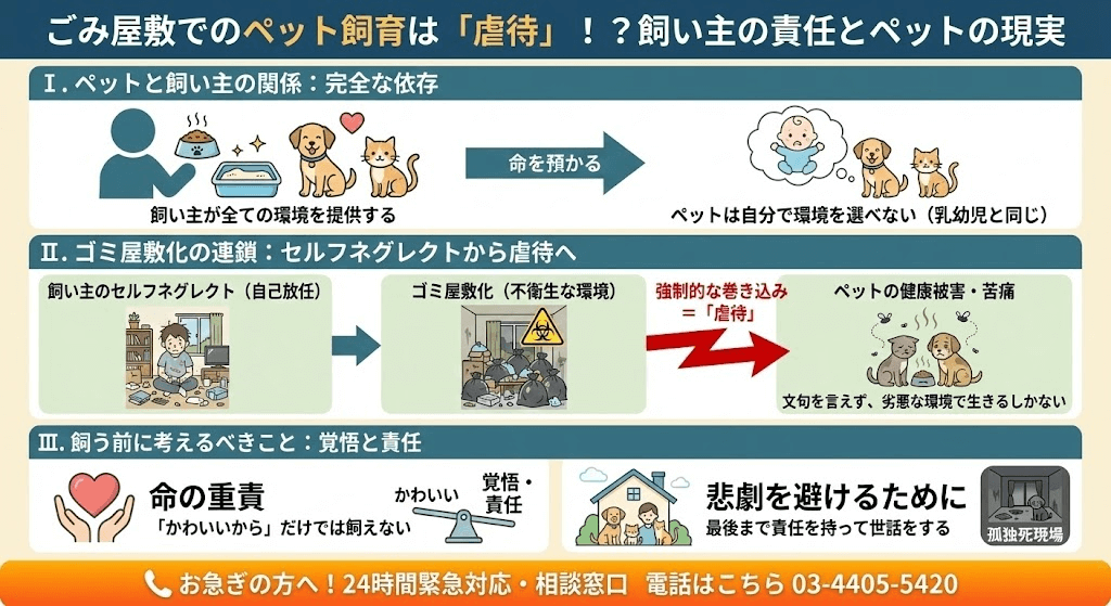 ゴミ屋敷はペットの虐待である