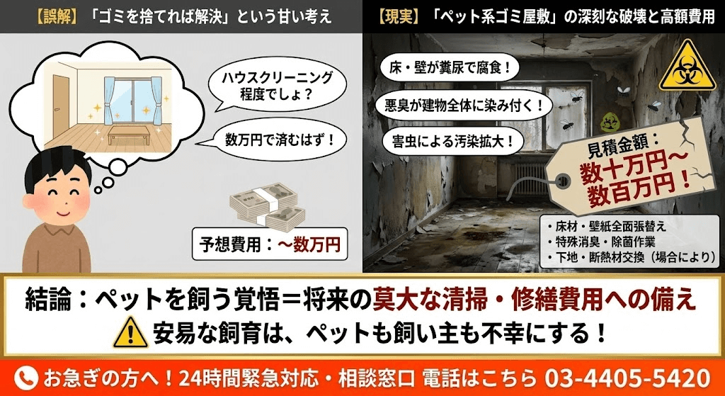 犬猫系ゴミ屋敷の惨状