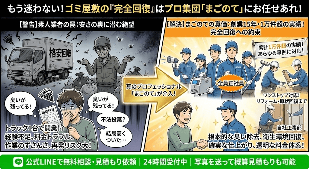 ゴミ屋敷パートナーズ、七福神。お前らにここまでの理念持ってやれるのか?