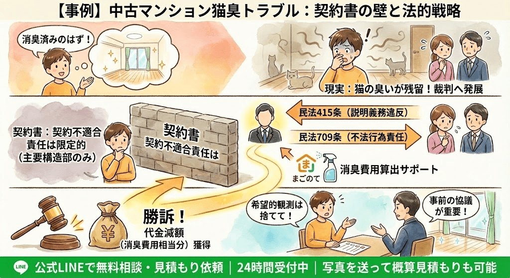 中古マンション猫臭で争った裁判例