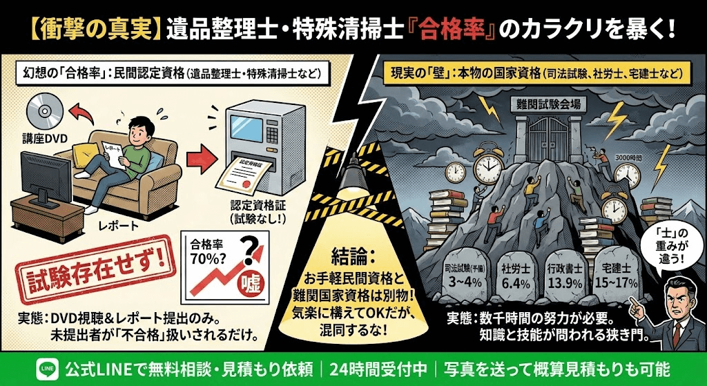 合格率100%の事件現場特殊清掃士