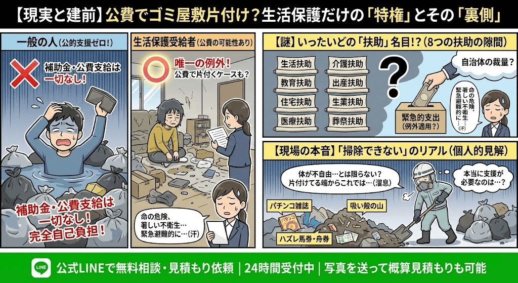 生活保護のゴミ屋敷片付け、東京都の場合