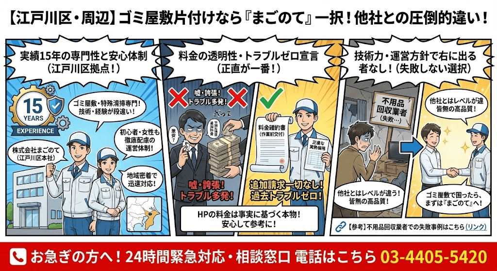 ゴミ屋敷片付け業者を相見積もりして失敗